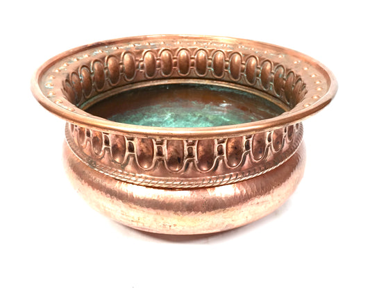 Antique Large Art Nouveau Copper Planter / Plant Pot / Jardiniere Arts & Crafts