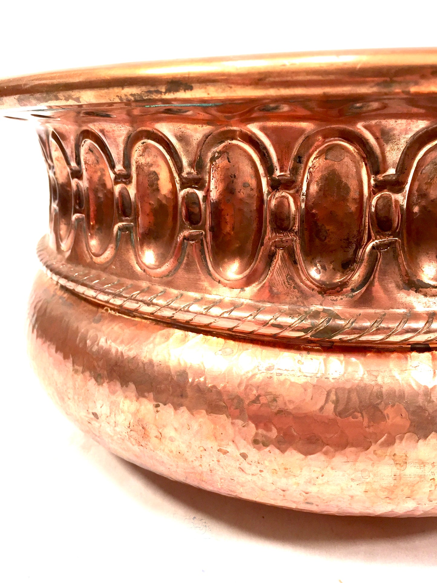 Antique Large Art Nouveau Copper Planter / Plant Pot / Jardiniere Arts & Crafts