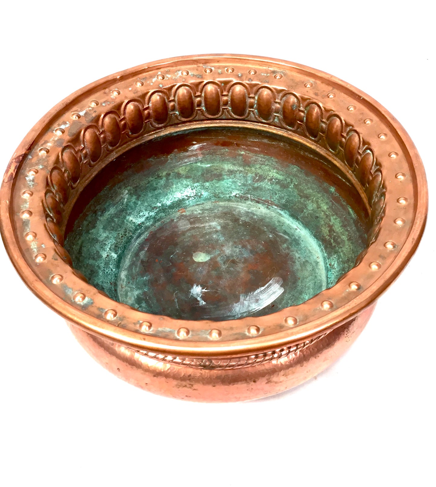 Antique Large Art Nouveau Copper Planter / Plant Pot / Jardiniere Arts & Crafts
