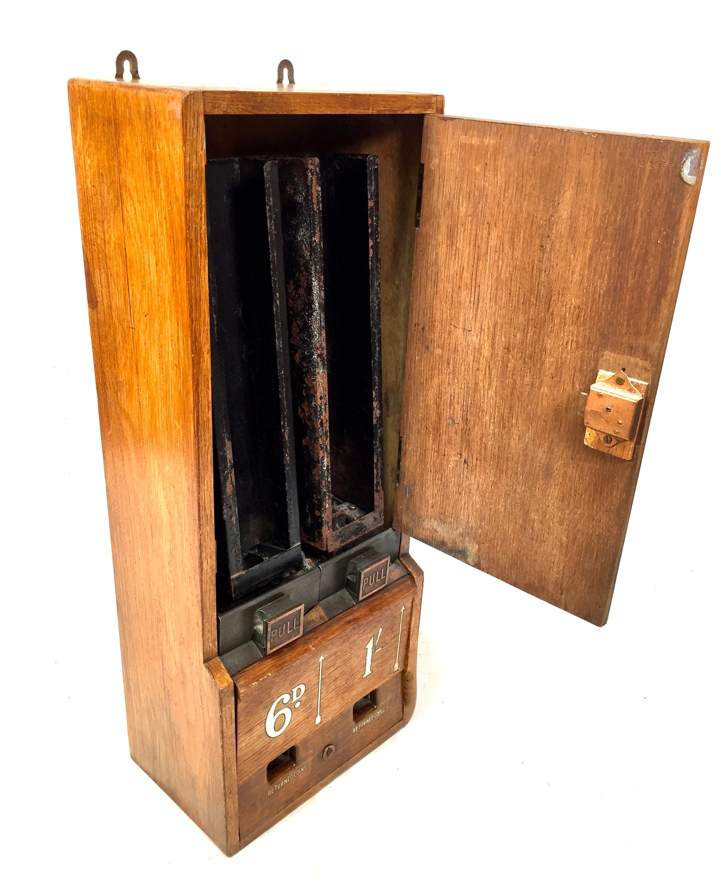 Antique Advertising - Wooden Capstan Double Cigarette Vending Machine c.1940s