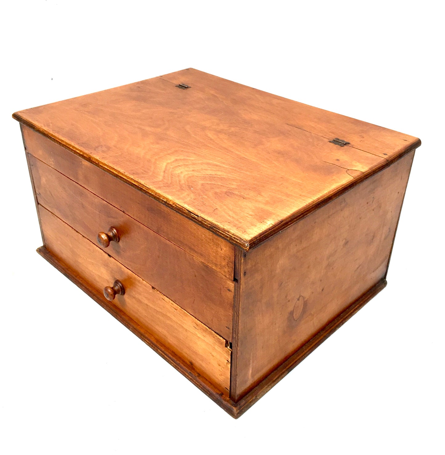 Antique Tabletop Storage Box / Sewing /Haberdashery Cabinet / Jewellery / c1950