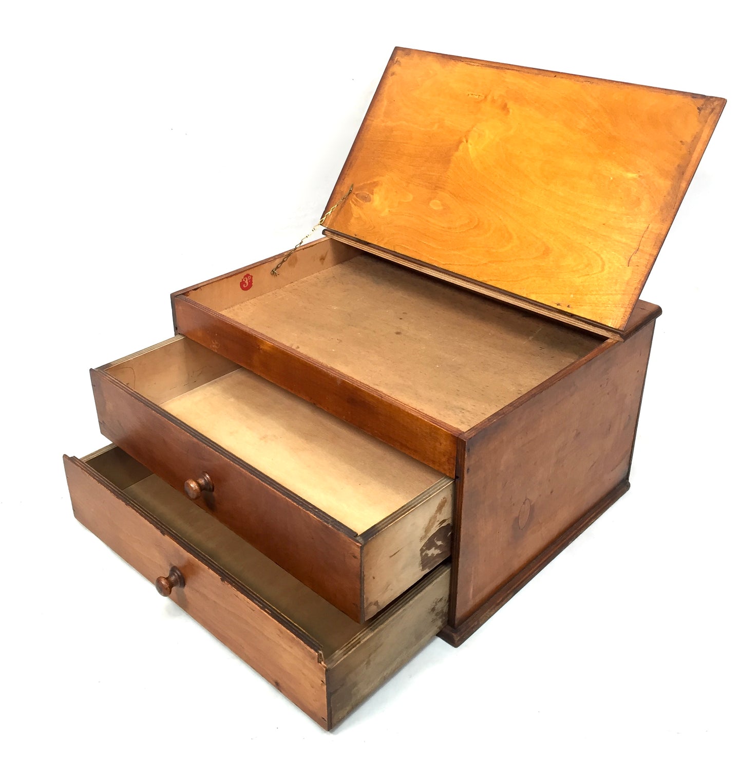 Antique Tabletop Storage Box / Sewing /Haberdashery Cabinet / Jewellery / c1950