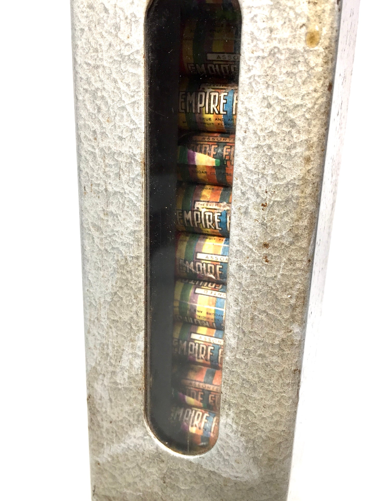 Antique Advertising - Old Penny Operated Metal Sweet Vending Machine Working Key