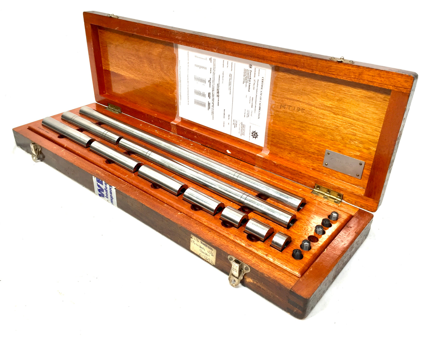 Vintage Combination Length Bar Gauge Block Set in Original Wooden Box