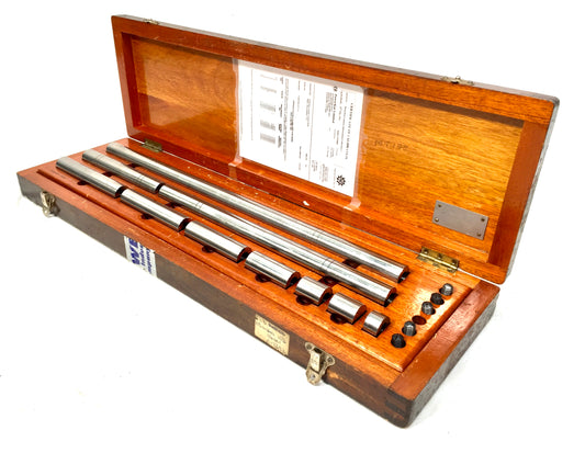 Vintage Combination Length Bar Gauge Block Set in Original Wooden Box