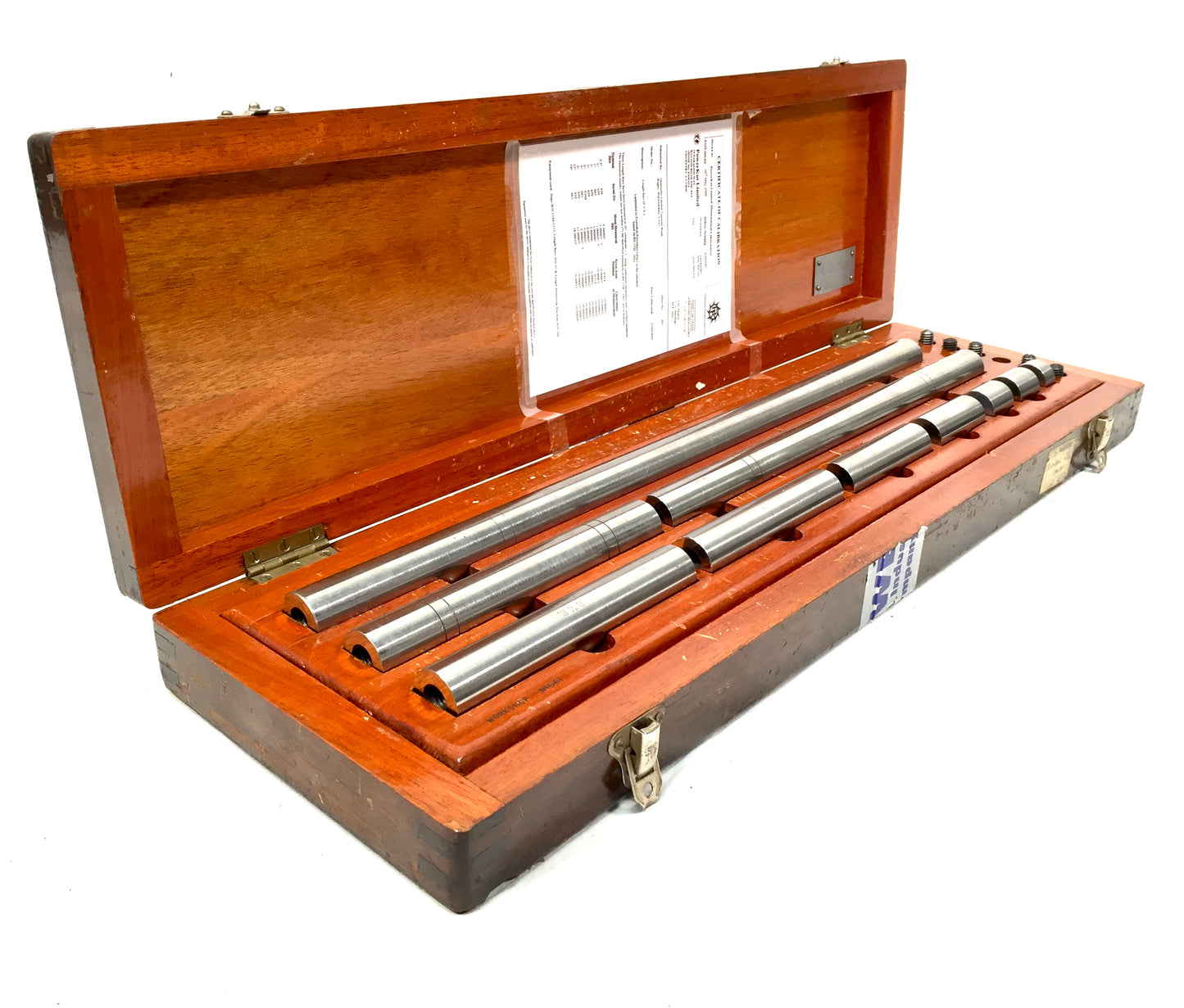 Vintage Combination Length Bar Gauge Block Set in Original Wooden Box