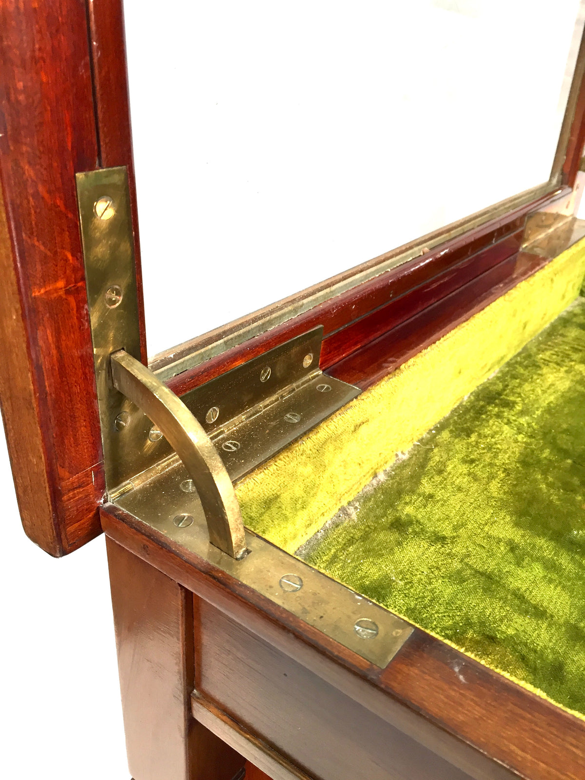 Antique Wooden Bijouterie Display Table and Collectors Display Cabinet c.1900