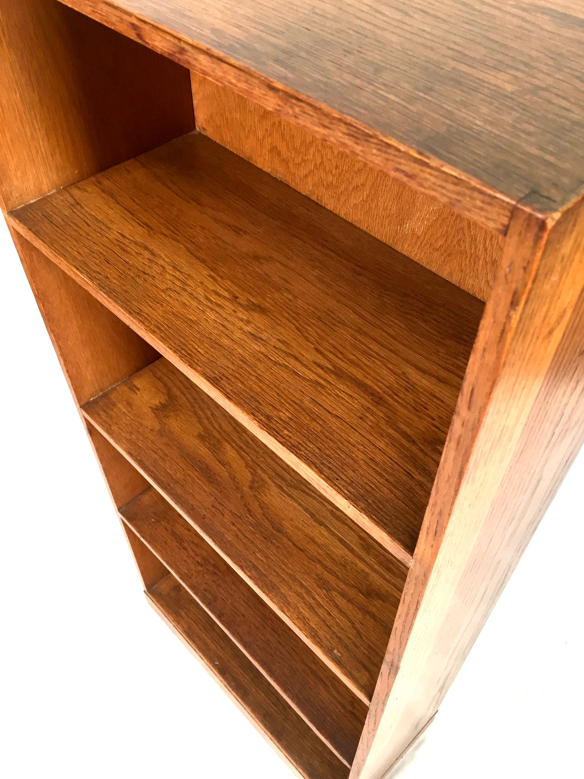 Antique "Unix" Wooden Oak Bookcase / Book Shelf Display Rack Freestanding c.1930