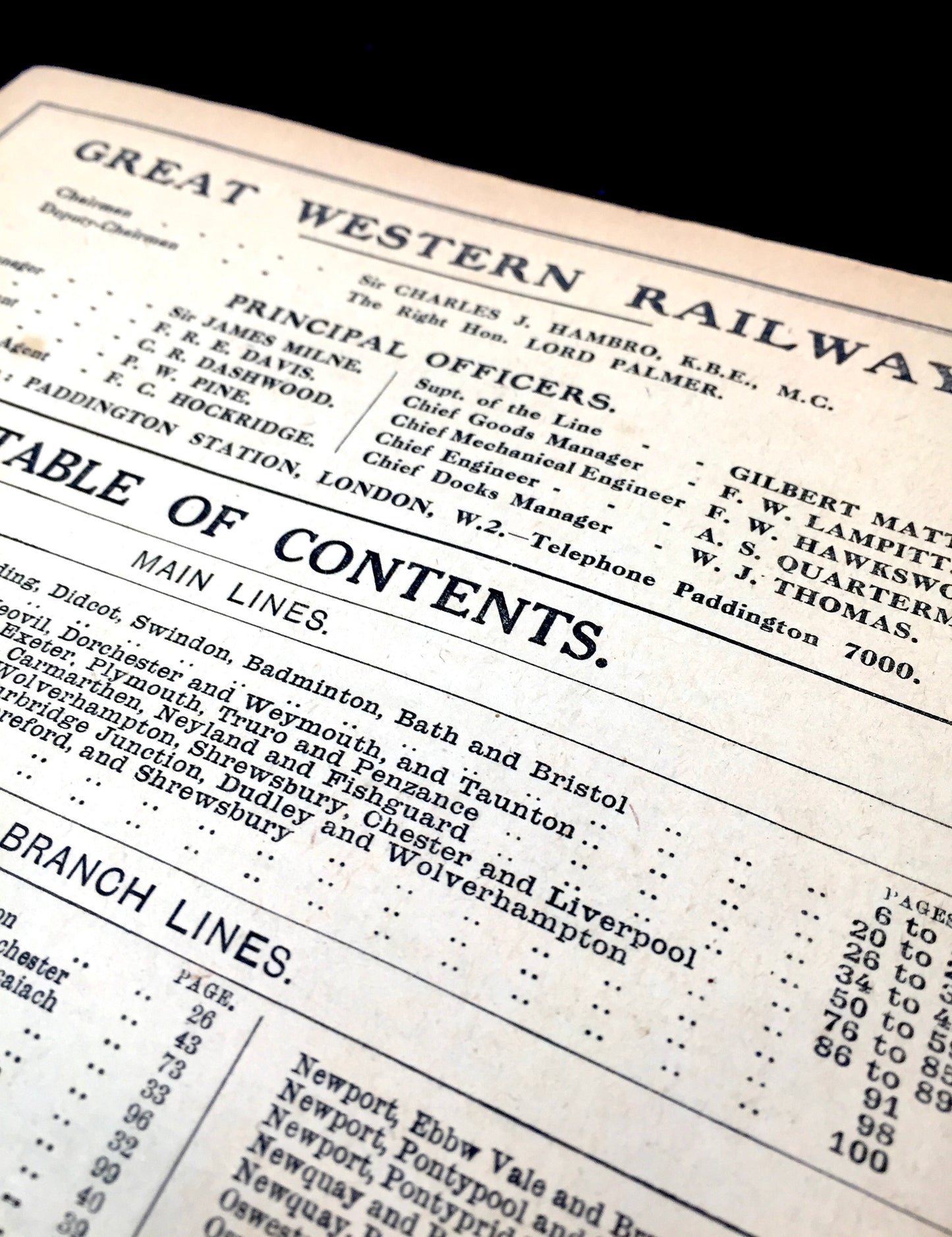 Antique WW2 Great Western Railway Timetable Booklet British Memorabilia 1943 GWR