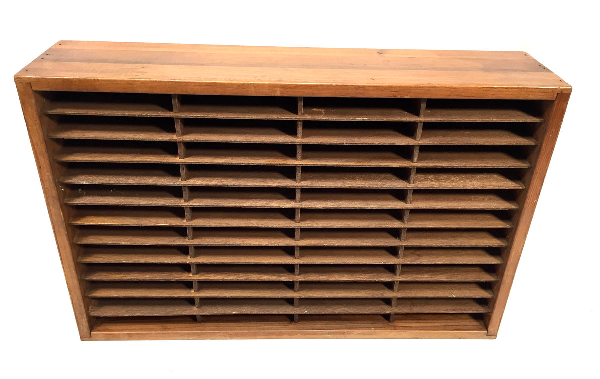 Vintage Napa Valley Box Company Wooden Tabletop Pigeon Hole Stationery Unit Rack