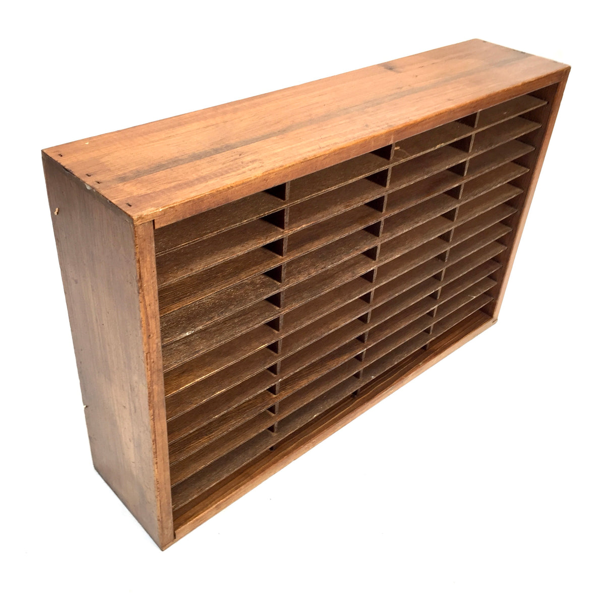 Vintage Napa Valley Box Company Wooden Tabletop Pigeon Hole Stationery Unit Rack