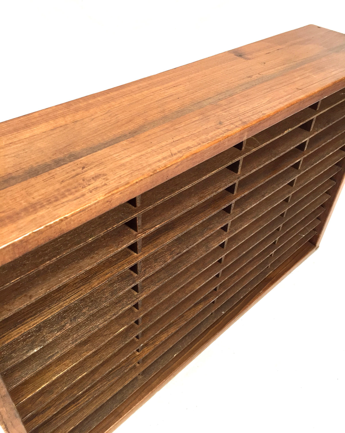Vintage Napa Valley Box Company Wooden Tabletop Pigeon Hole Stationery Unit Rack