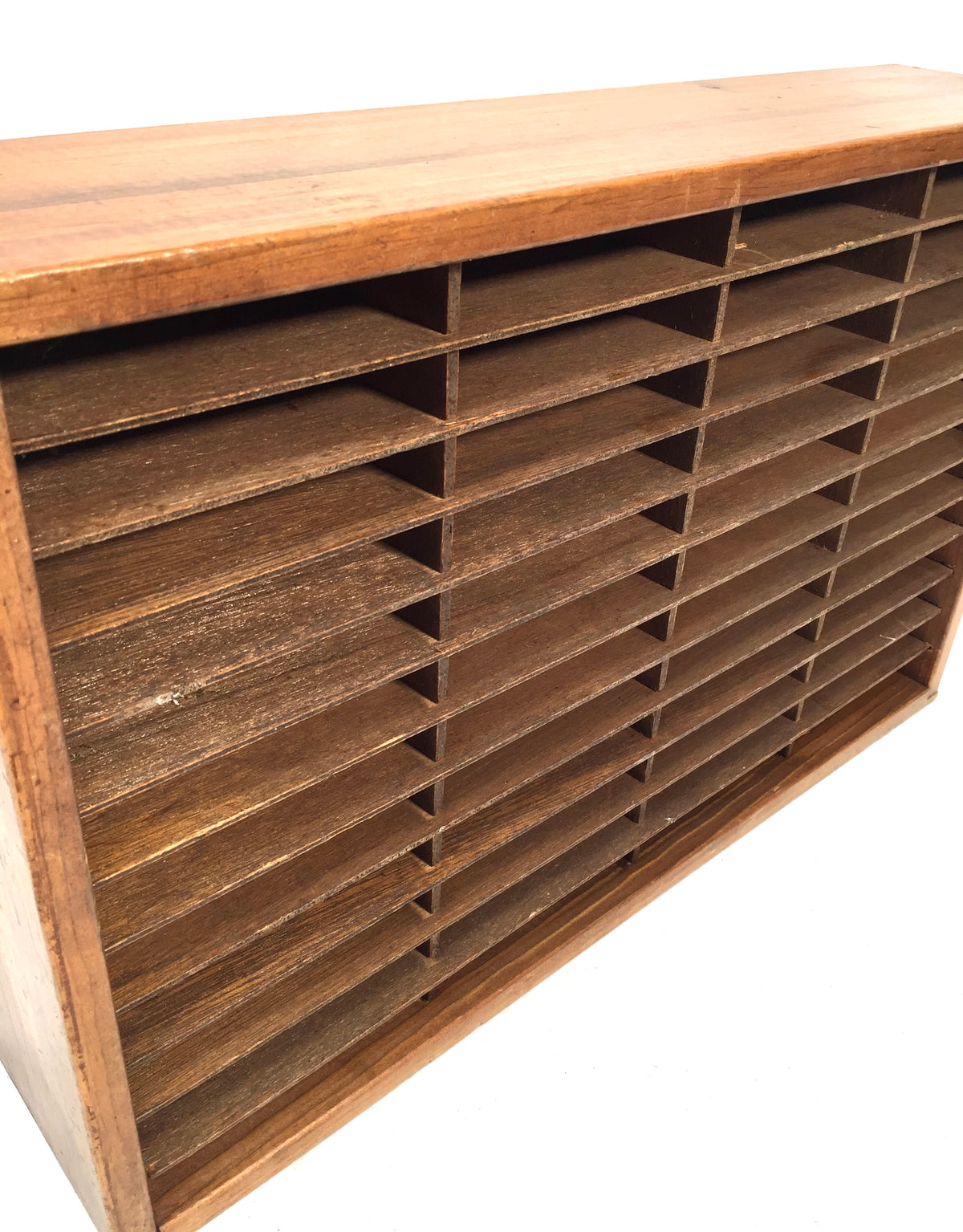 Vintage Napa Valley Box Company Wooden Tabletop Pigeon Hole Stationery Unit Rack