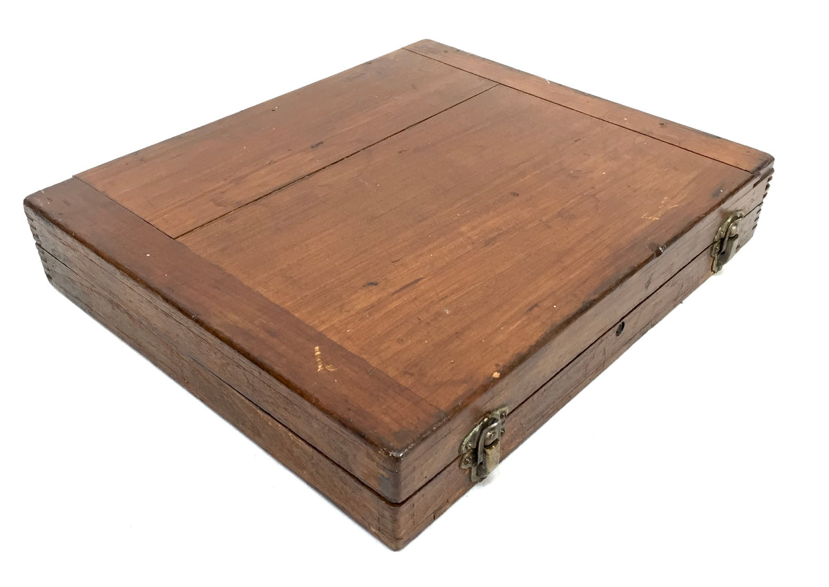 Antique Large Bausch & Lomb Opticians Trial Lens Set in Wooden Carry Case