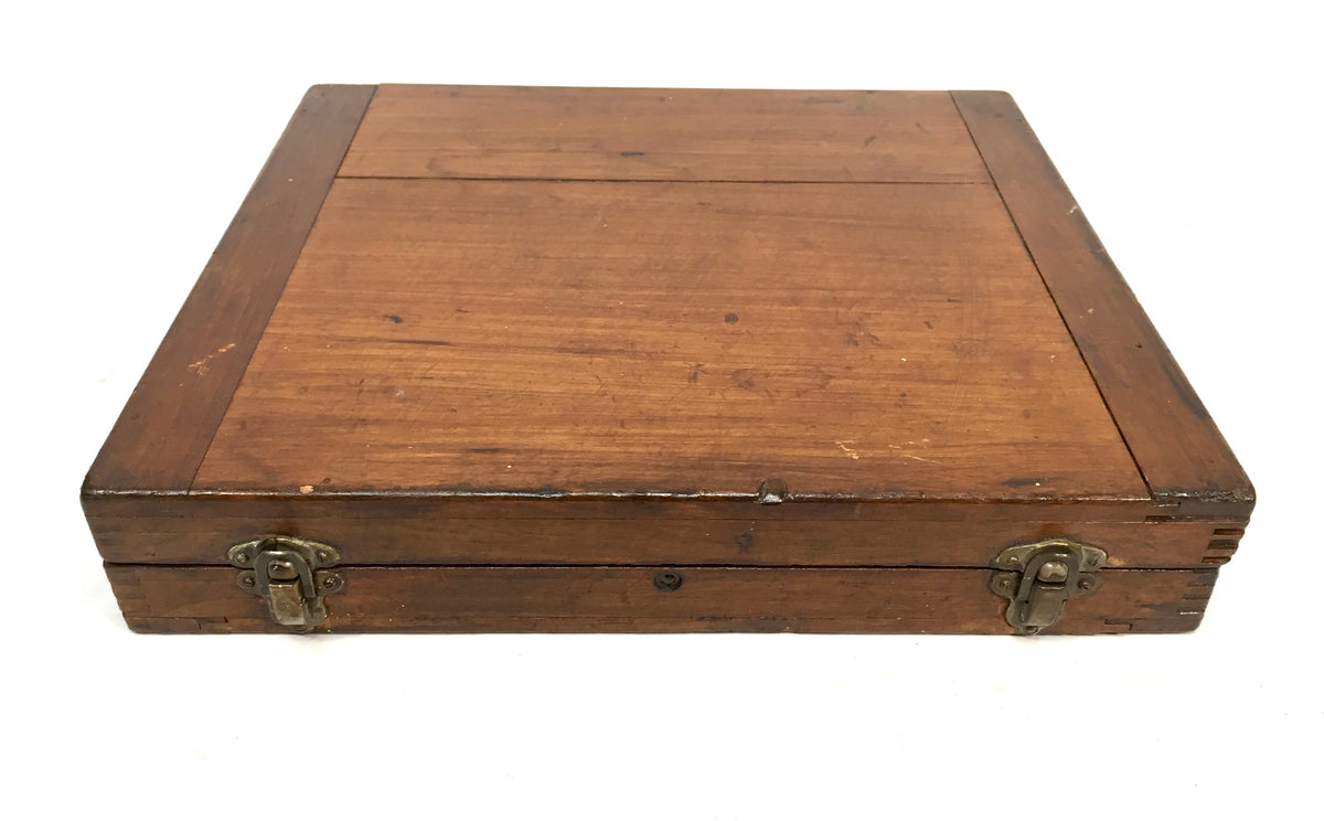 Antique Large Bausch & Lomb Opticians Trial Lens Set in Wooden Carry Case