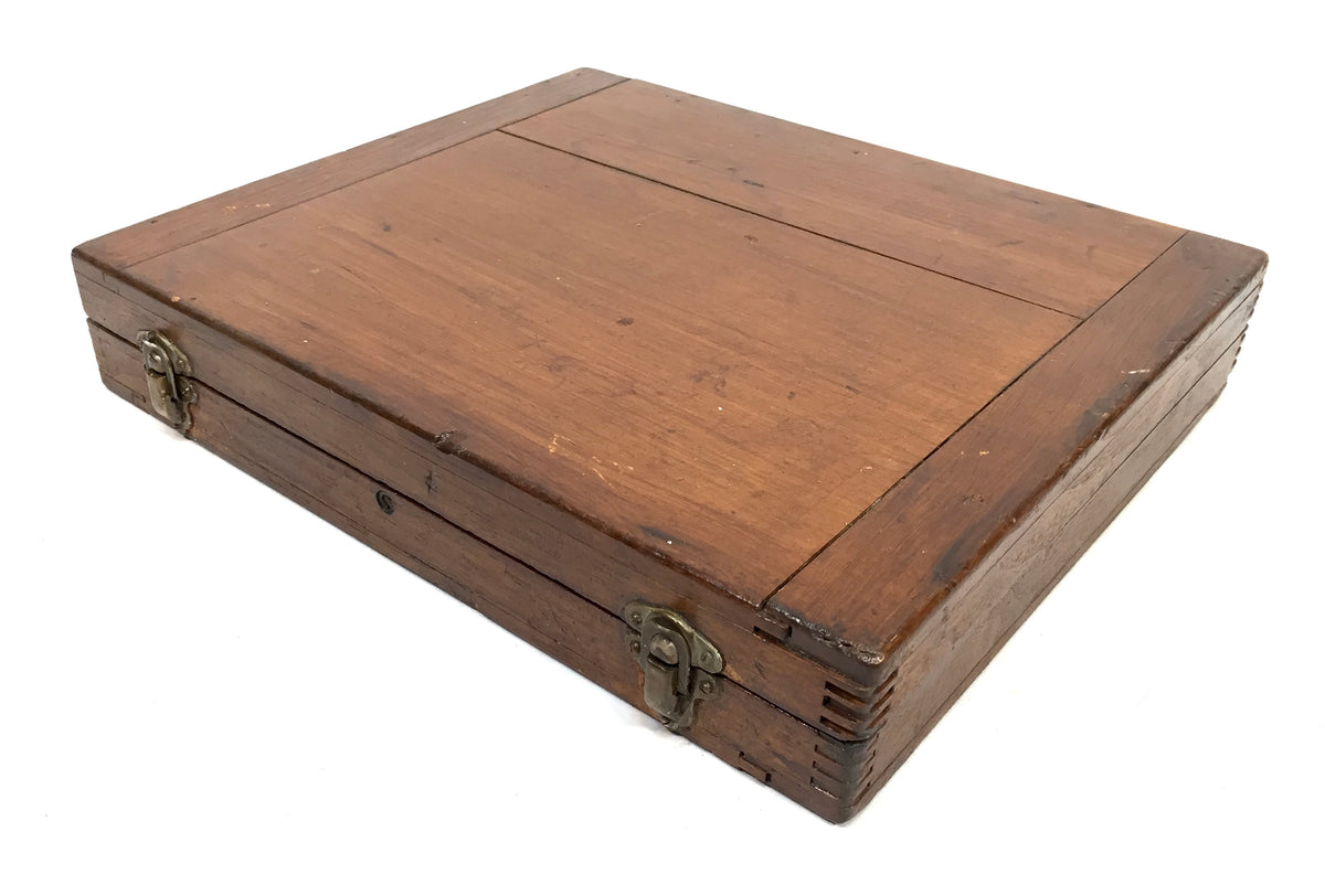 Antique Large Bausch & Lomb Opticians Trial Lens Set in Wooden Carry Case