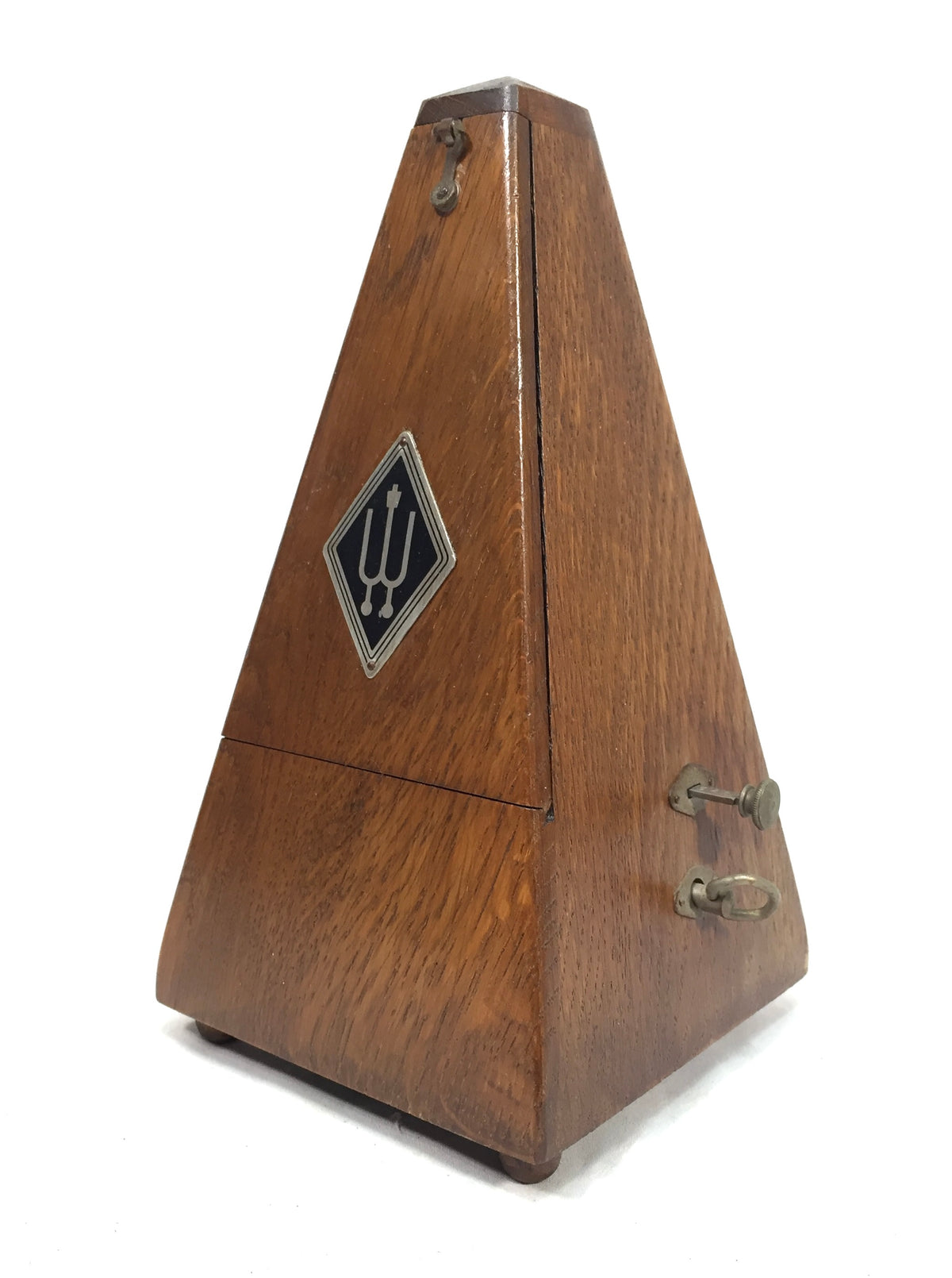 Antique Working System Wittner Pyramid Metronome Germany / Wooden Music Timer