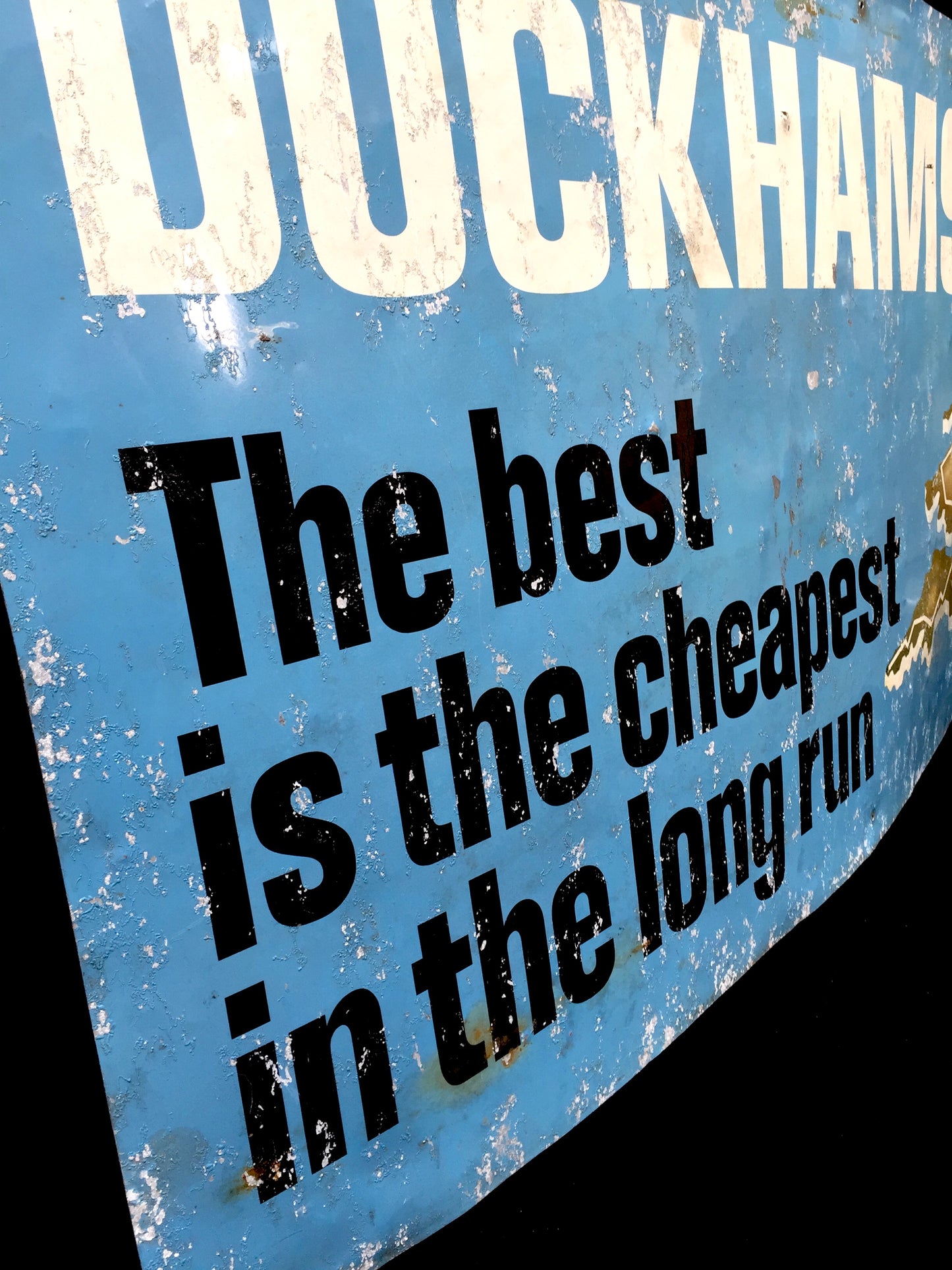 Antique Advertising Original Large Duckhams Motor Oil Tin Wall Sign 20th Century