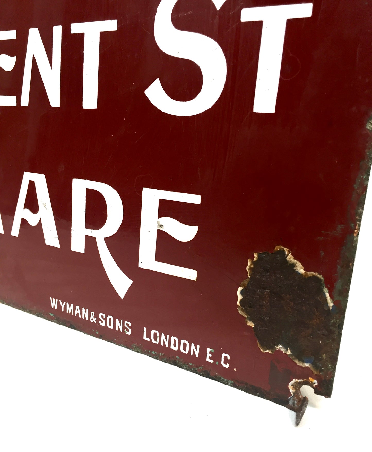 Antique Advertising Large Enamel Wall Mounted Shop Sign Weston Super Mare c.1930