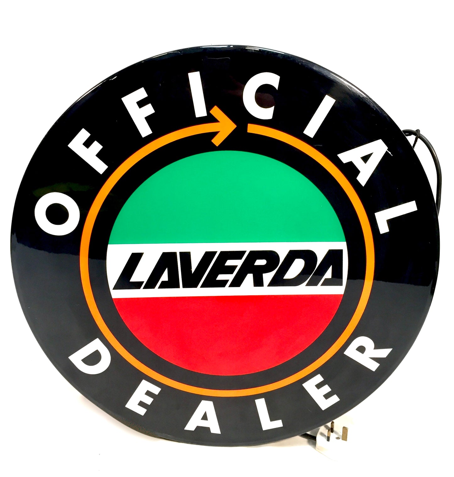 Vintage Advertising - Laverda Motorcycles Dealer Hanging Circular Lightbox Sign
