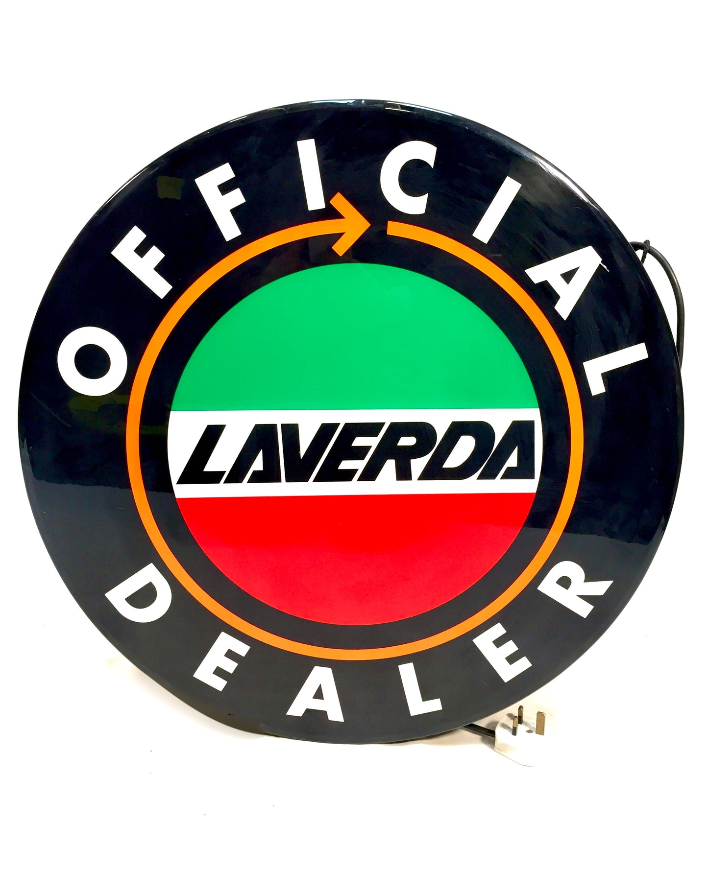 Vintage Advertising - Laverda Motorcycles Dealer Hanging Circular Lightbox Sign