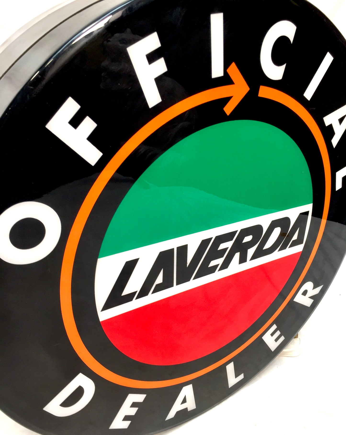 Vintage Advertising - Laverda Motorcycles Dealer Hanging Circular Lightbox Sign