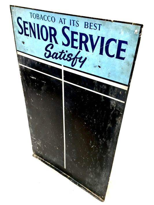Antique Advertising Senior Service Tobacco Dart Board Scorer / Wall Mounted Sign