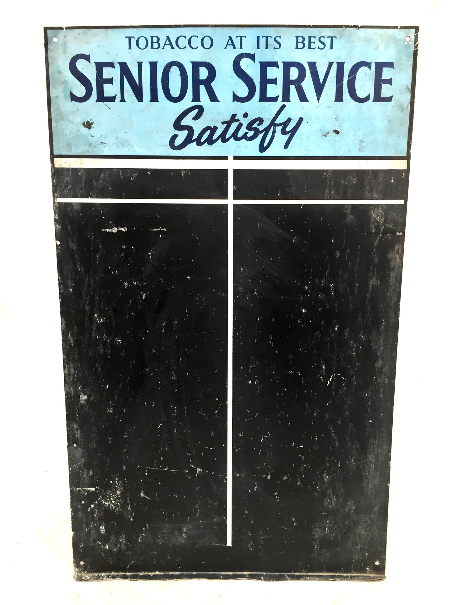 Antique Advertising Senior Service Tobacco Dart Board Scorer / Wall Mounted Sign