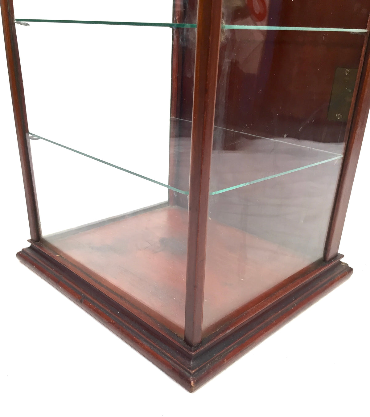 Antique Wooden & Glass Shop Counter Display Cabinet / Collectors Unit / Key 1910