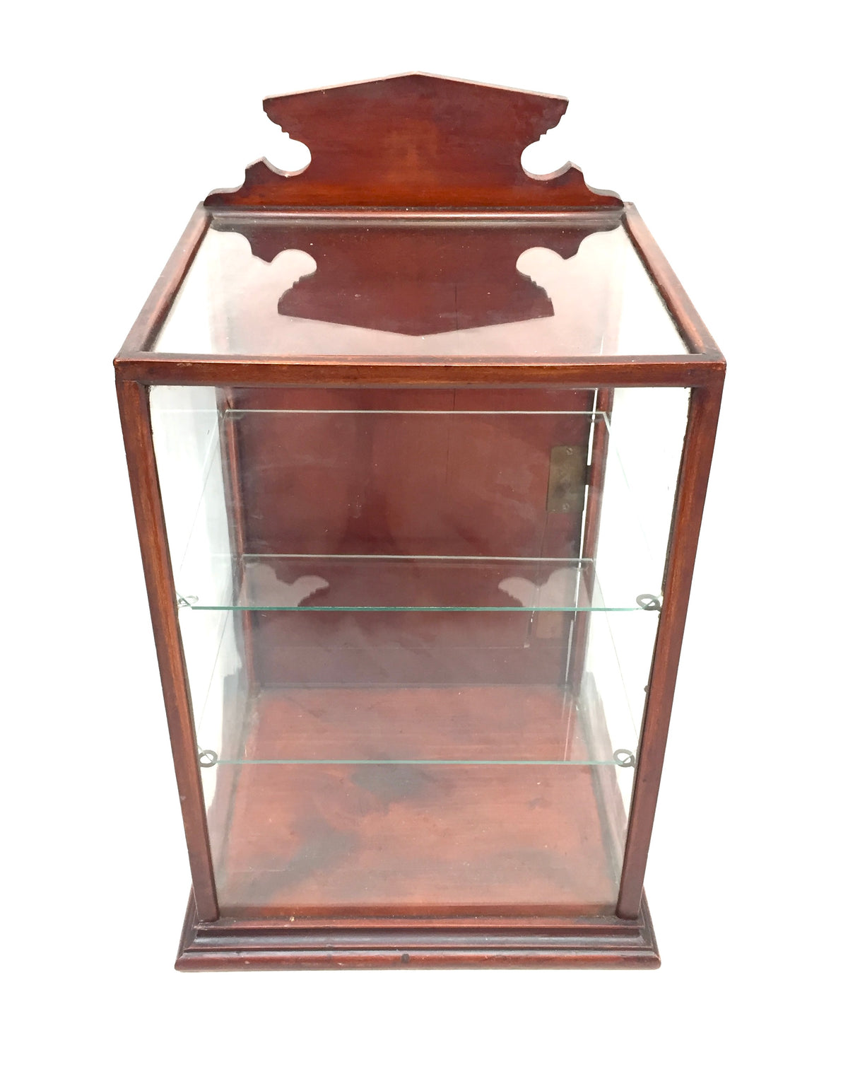 Antique Wooden & Glass Shop Counter Display Cabinet / Collectors Unit / Key 1910