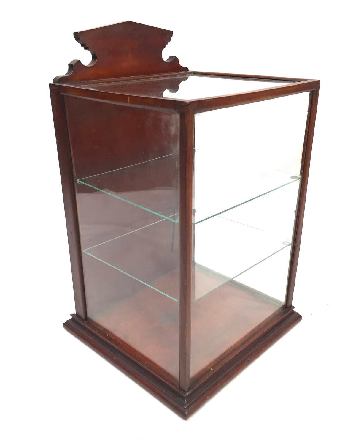 Antique Wooden & Glass Shop Counter Display Cabinet / Collectors Unit / Key 1910