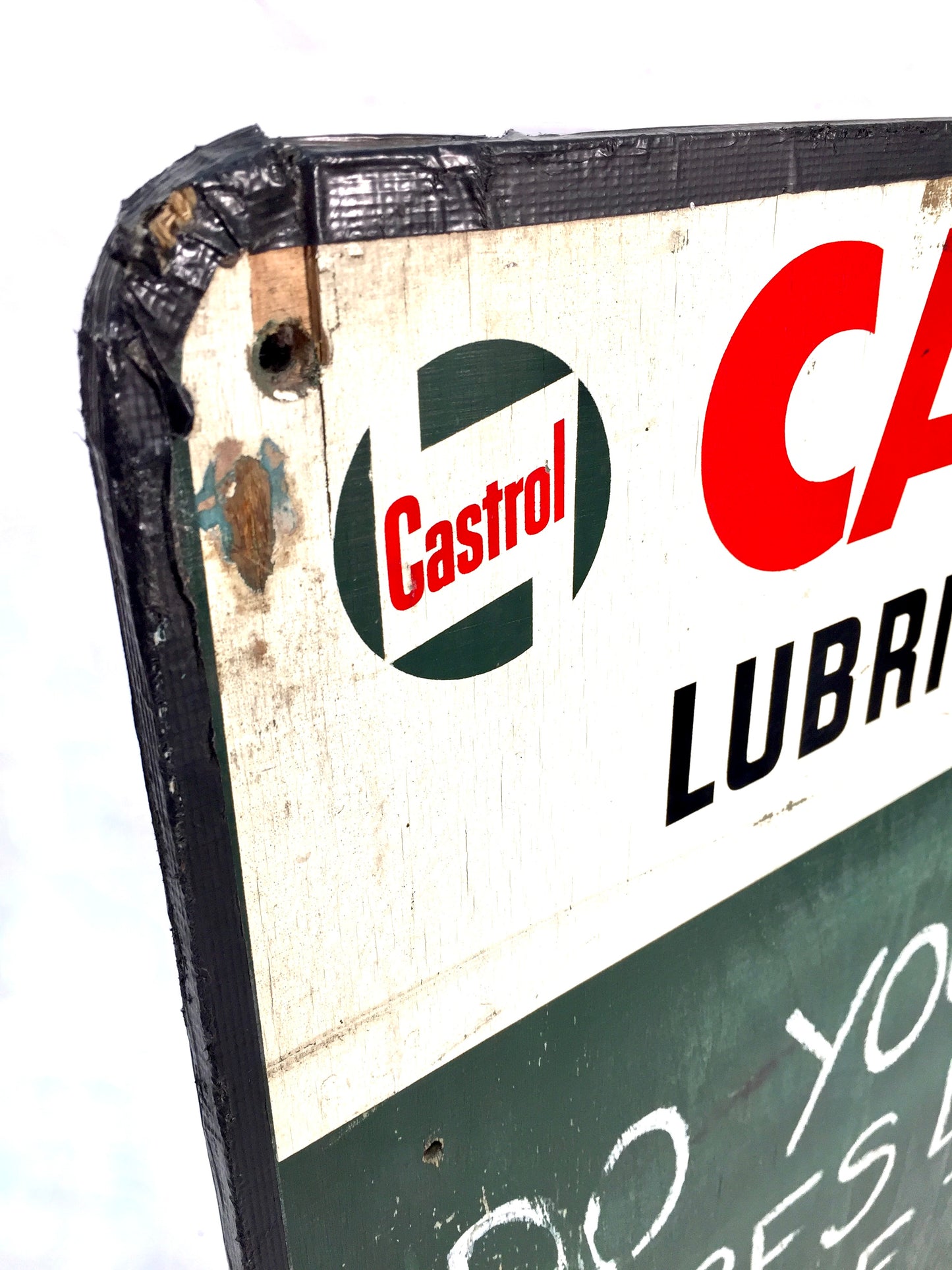 Antique Advertising - Wall Mounted Castrol Oil Lubrication Charts Garage Sign