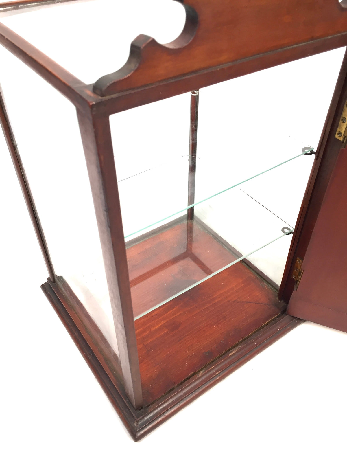 Antique Wooden & Glass Shop Counter Display Cabinet / Collectors Unit / Key 1910