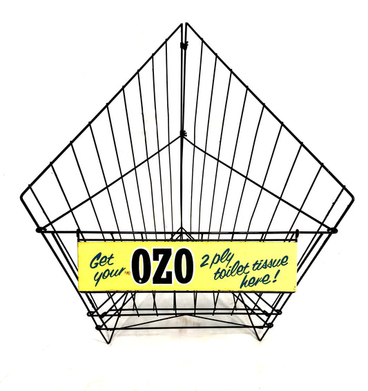 Antique Advertising Floor Standing Shop Display Stand Ozo Tissue Metal Sign&nbsp;