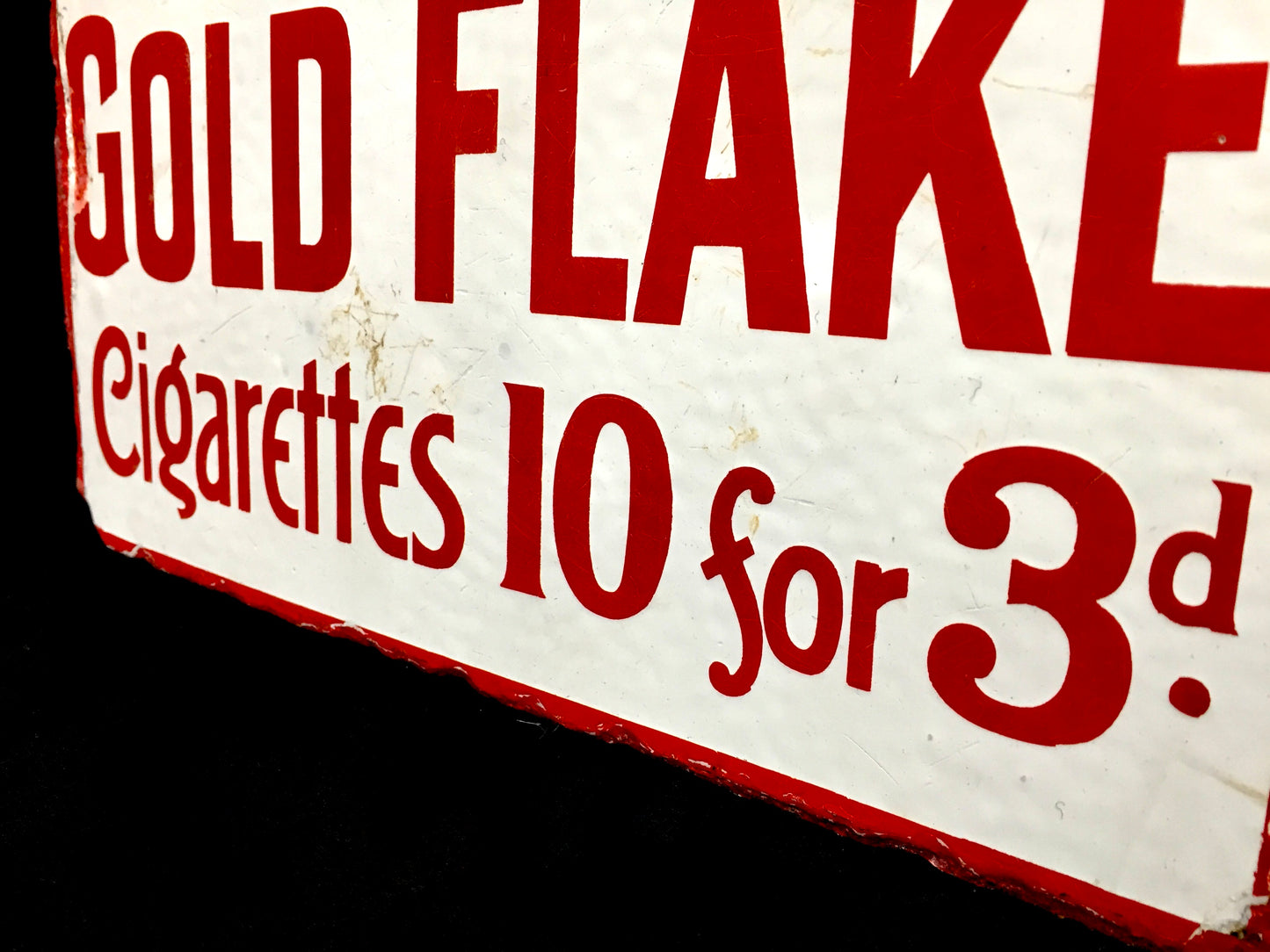Antique Wall Mounted Double Sided Enamel Sign Wills Gold Flake Cigarettes