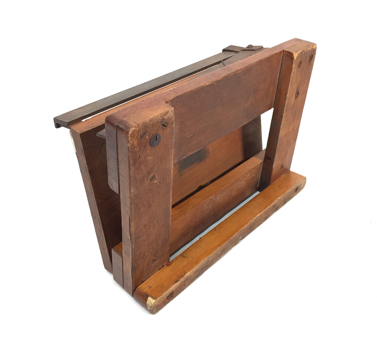 Antique Tabletop Wooden Merrett's Desktop Paper Cutter Guillotine c.1930 Vintage