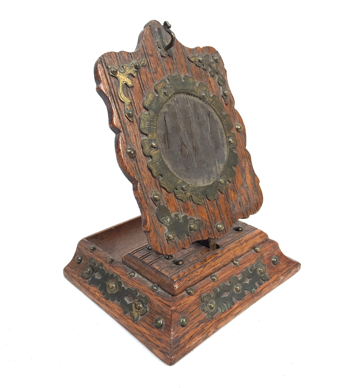 Antique Wooden Tabletop Fob Watch Holder / Pocket Watch Display Stand c.1900