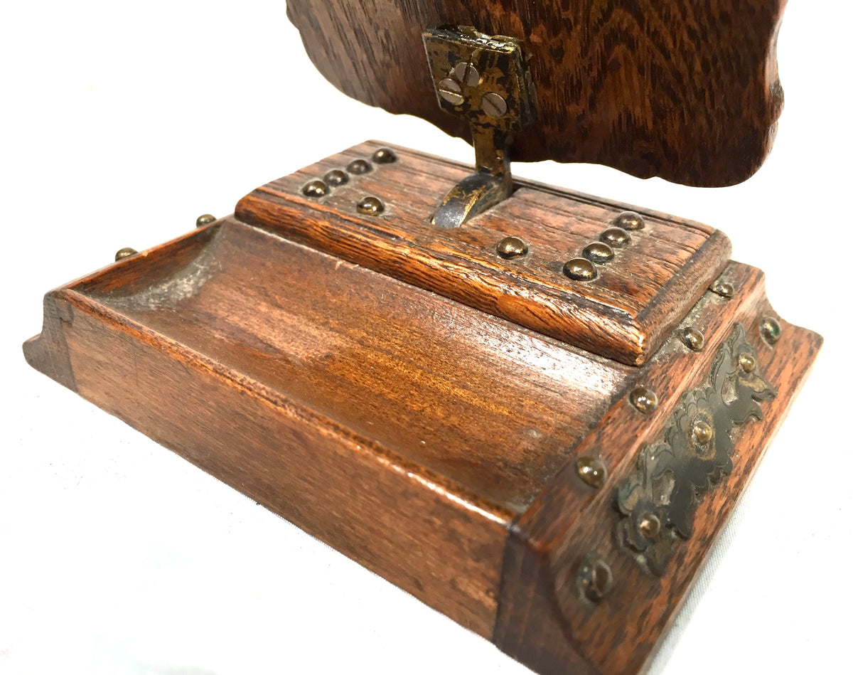 Antique Wooden Tabletop Fob Watch Holder / Pocket Watch Display Stand c.1900