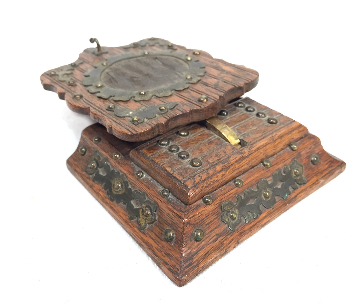 Antique Wooden Tabletop Fob Watch Holder / Pocket Watch Display Stand c.1900