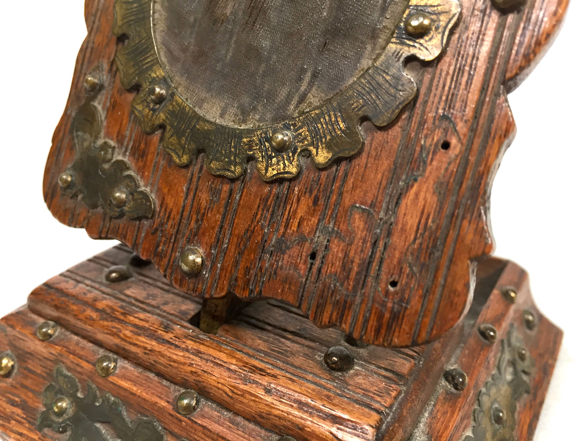 Antique Wooden Tabletop Fob Watch Holder / Pocket Watch Display Stand c.1900