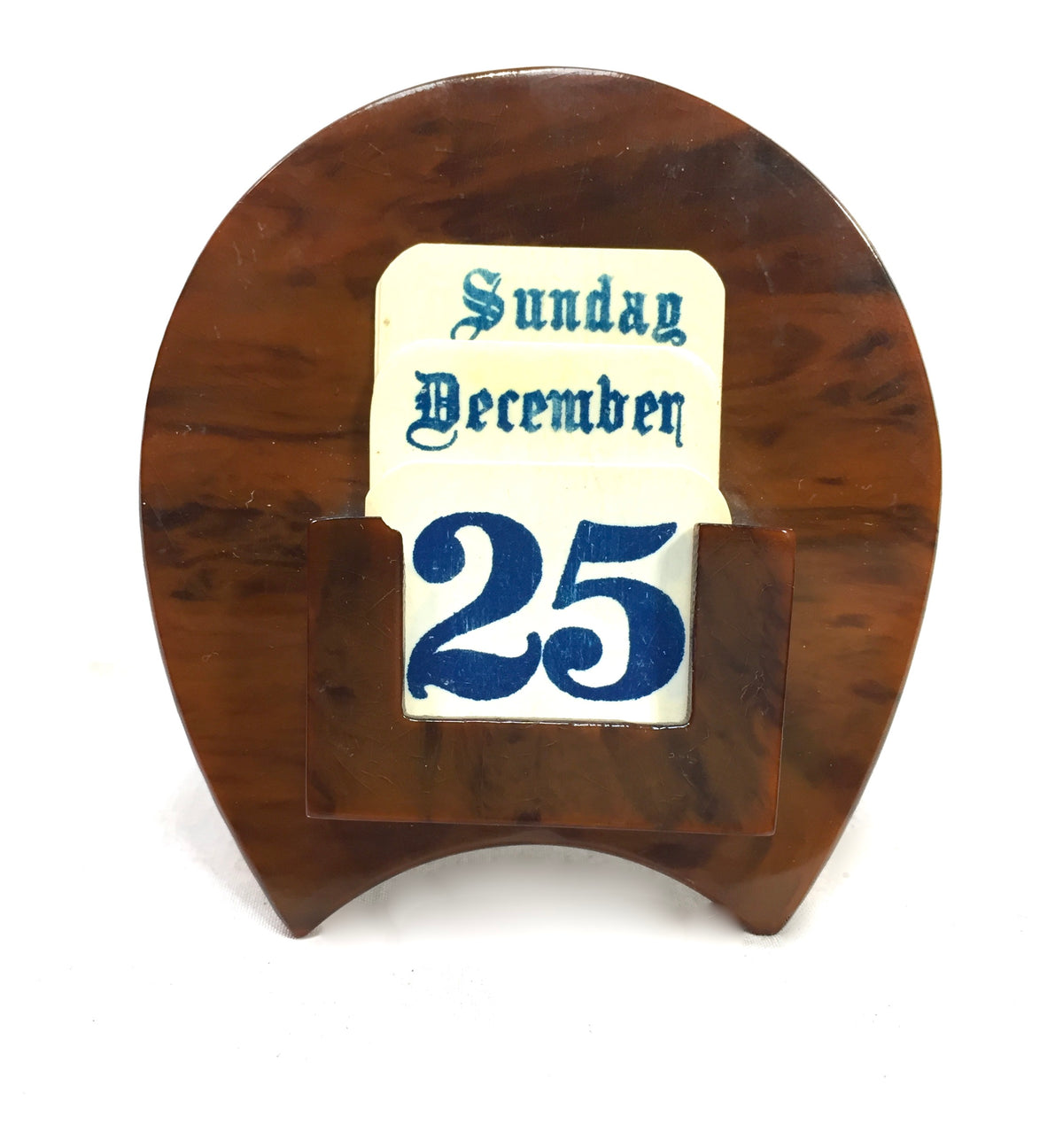 Antique Art Deco 1920s Brown Bakelite Desk Calendar / Complete / 20th Century