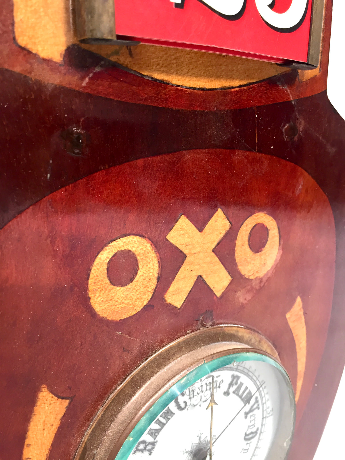 Antique Advertising - Wall Hanging / Tabletop OXO Barometer & Perpetual Calendar