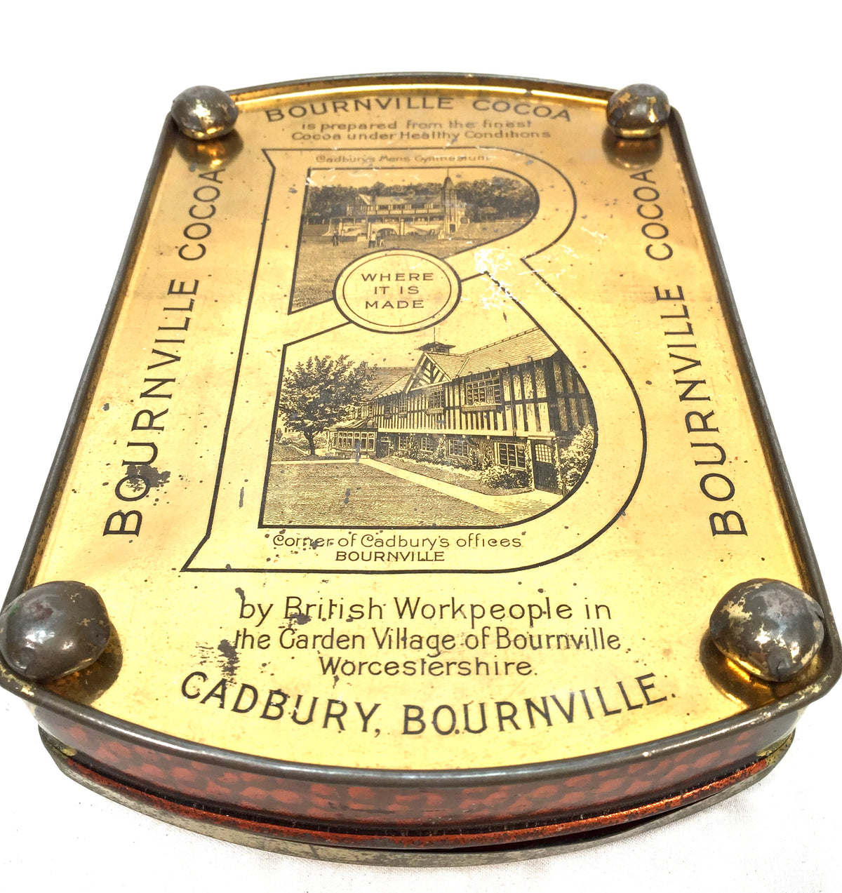 Antique Advertising - Art Nouveau Cadbury Confectionery Tin Chocolate Box c.1905