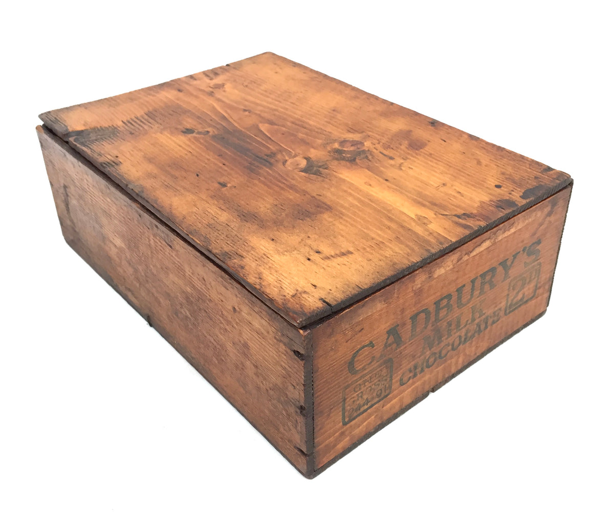 Antique Advertising - Cadbury's Chocolate Confectionery Wooden Shop Display Box