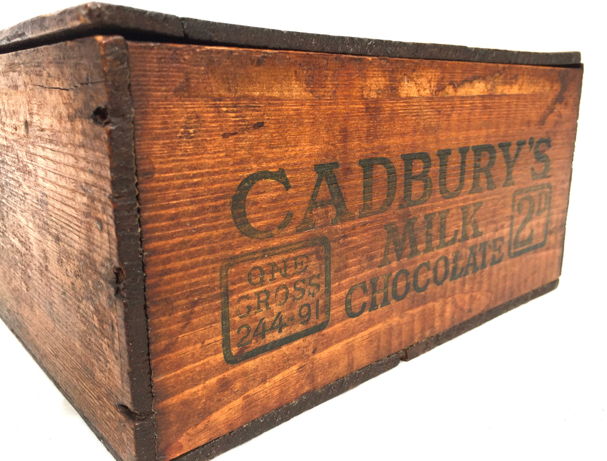 Antique Advertising - Cadbury's Chocolate Confectionery Wooden Shop Display Box