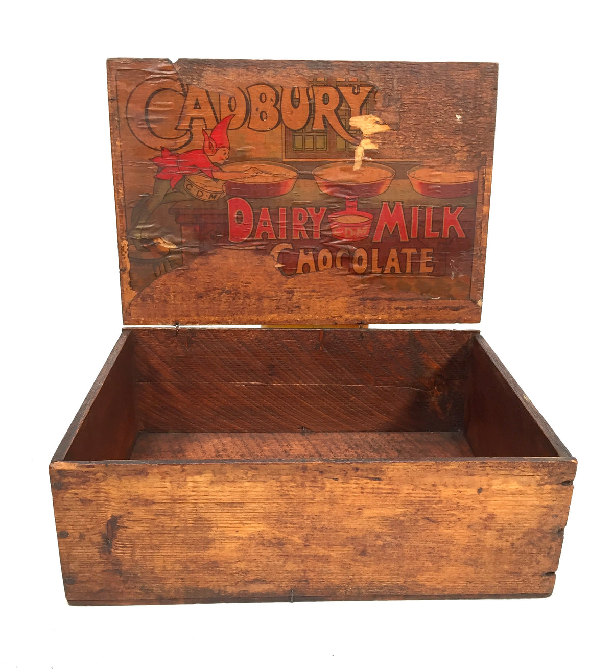 Antique Advertising - Cadbury's Chocolate Confectionery Wooden Shop Display Box