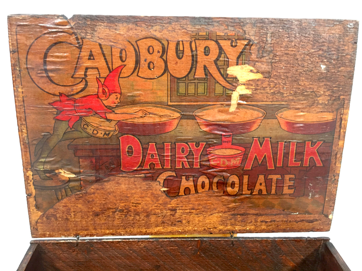Antique Advertising - Cadbury's Chocolate Confectionery Wooden Shop Display Box