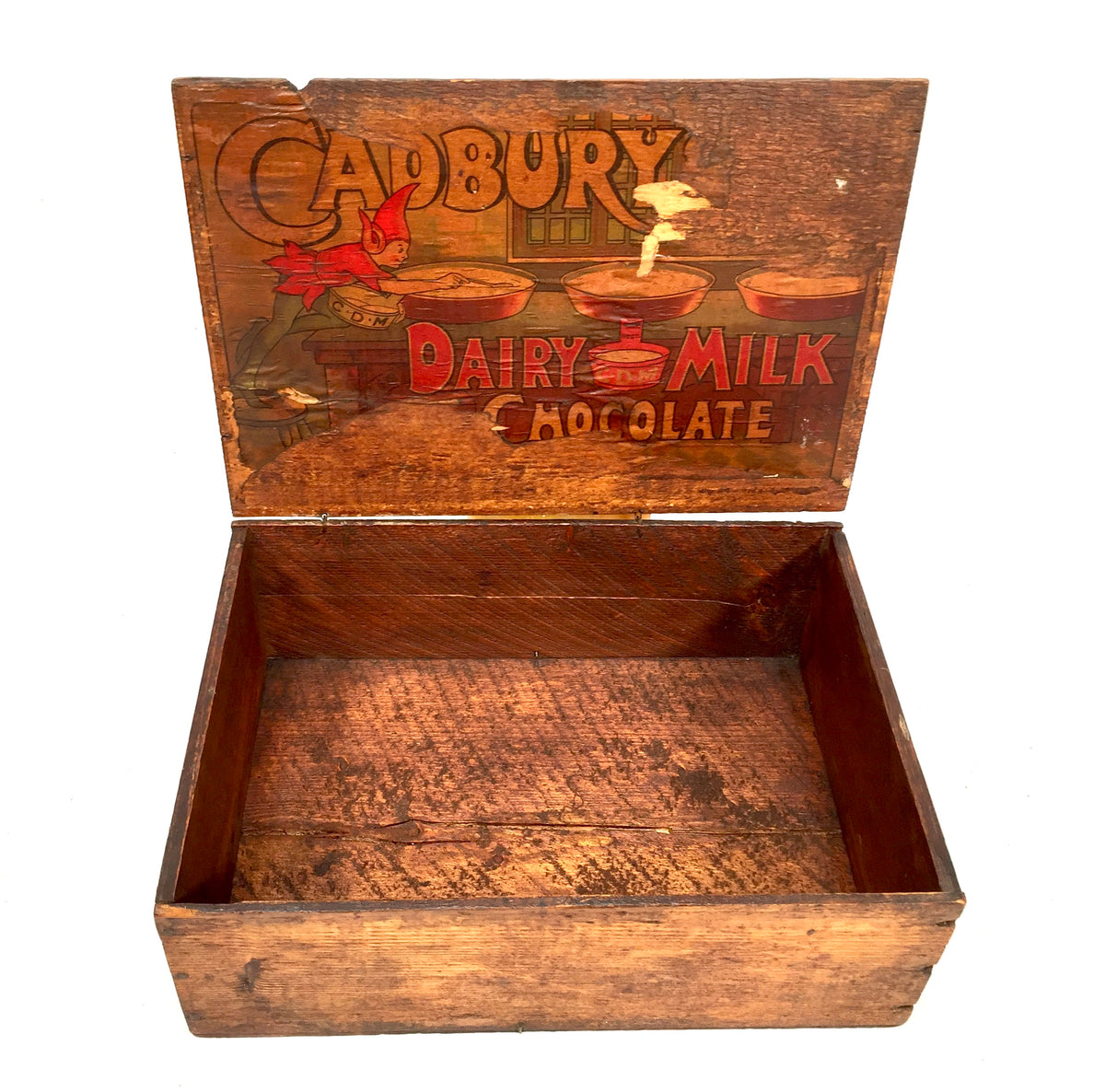 Antique Advertising - Cadbury's Chocolate Confectionery Wooden Shop Display Box