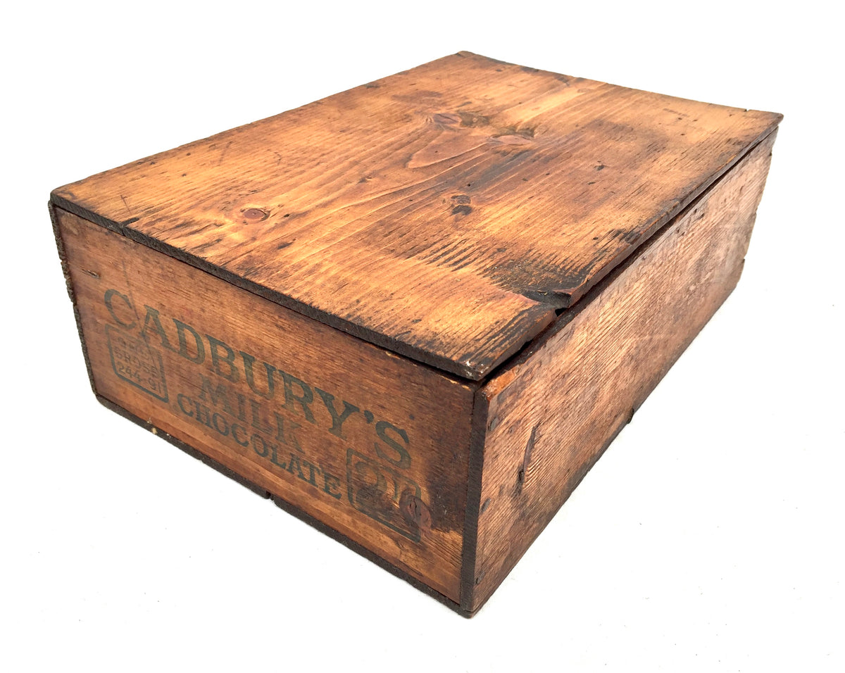 Antique Advertising - Cadbury's Chocolate Confectionery Wooden Shop Display Box
