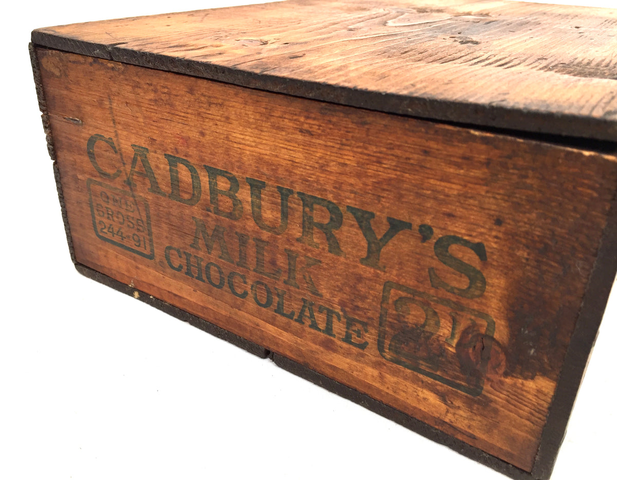 Antique Advertising - Cadbury's Chocolate Confectionery Wooden Shop Display Box